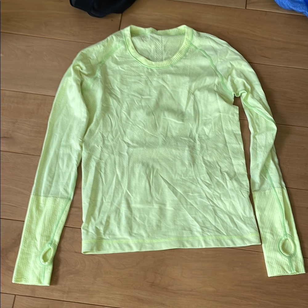 Lululemon Athletica Long Sleeve Tee - Neon Yellow